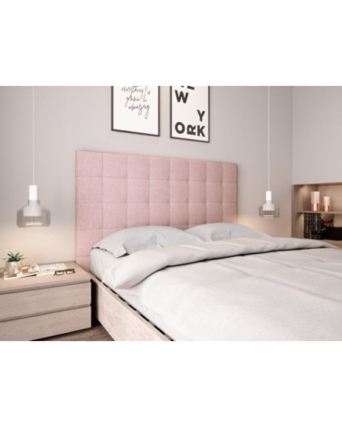 Tête de lit capitonnée en tissu MEGAN -  Rose, Largeur - 160 cm