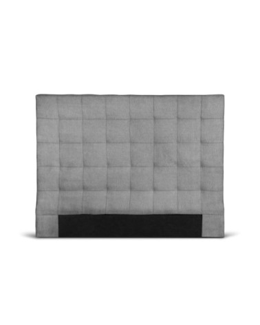 Tête de lit capitonnée en tissu MEGAN -  Gris, Largeur - 140 cm