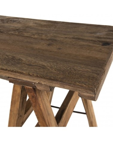Console tréteaux esprit brocante bois recyclé