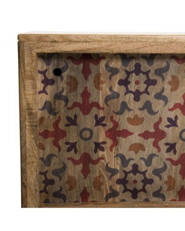 Console 2 portes coulissantes 1 étagère en manguier