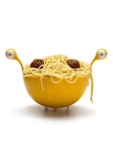 Passoire jaune à spaghetti monstre