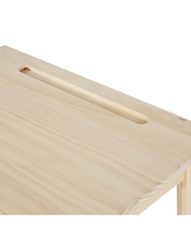 Bureau et banc en bois de pin massif beige