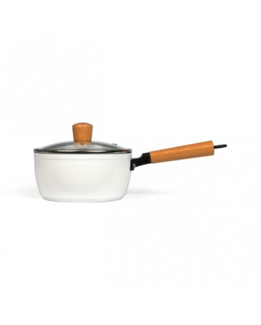 Casserole wood line en aluminium blanc