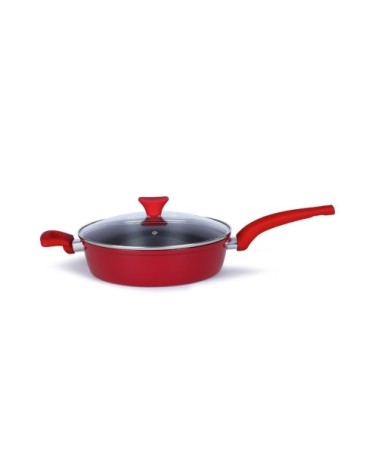 Sauteuse 26cm en aluminium rouge