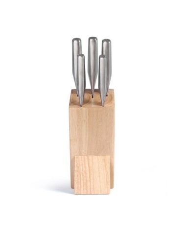 Set de 5 couteaux en bois beige