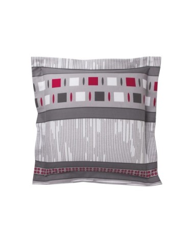 Taie d'oreiller imprimée en lyocell gris63x63