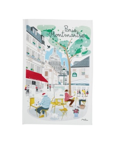 Torchon  montmartre en coton écru 48 x 72