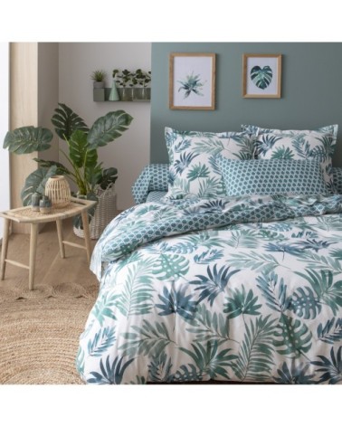 Housse de couette en lyocell vert 240x220