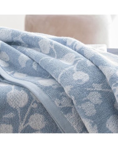 Serviette coton 50x100 cm bleu clair