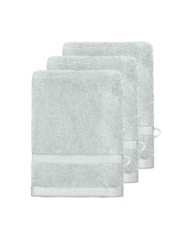 Lot de 3 gants de toilette 600 gr/m²  glacier 16x22 cm