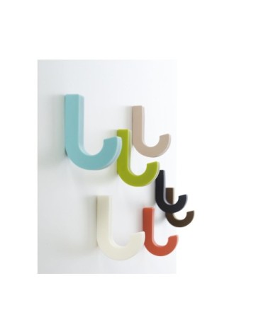 Patère design souple en silicone vert