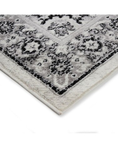 Tapis imprimé médaillon vintage blanc crème 133x190