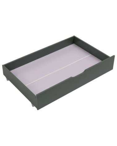 Lot de 2 tiroirs de rangement verts sous lit 190x90cm bois