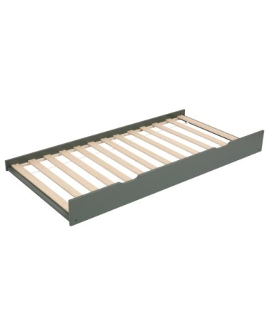 Tiroir de lit vert 190x90cm en bois