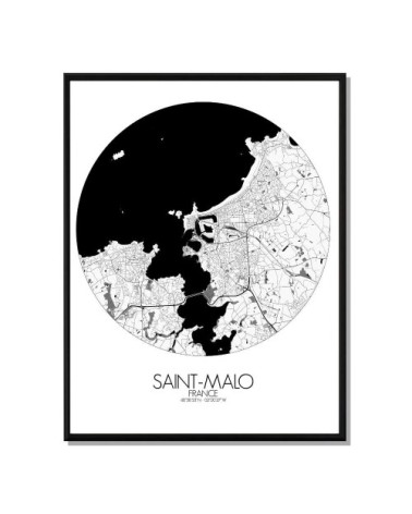 ST MALO - Carte City Map Rond