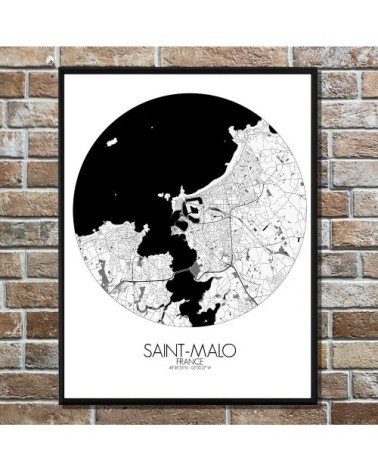 ST MALO - Carte City Map Rond