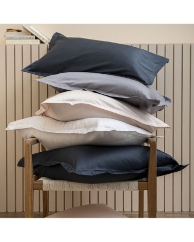 Taie d'oreiller coton 65x65 cm poudre