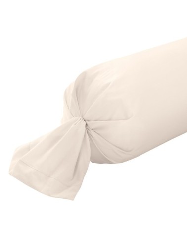 Taie de traversin coton 43x210 cm poudre