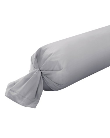 Taie de traversin coton 43x210 cm argent
