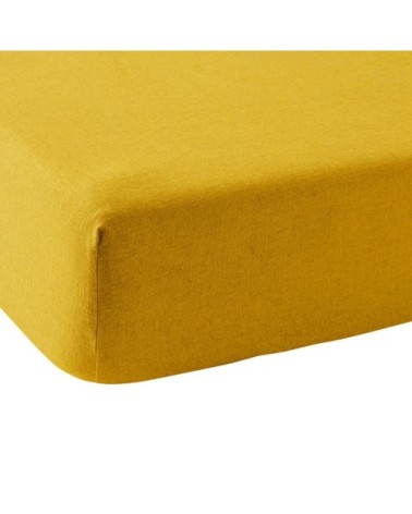 Drap housse lin 140x190 cm miel
