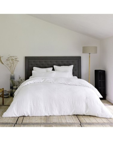Housse de couette lin 260x240 cm blanc