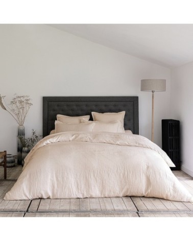 Housse de couette lin 200x200 cm nude