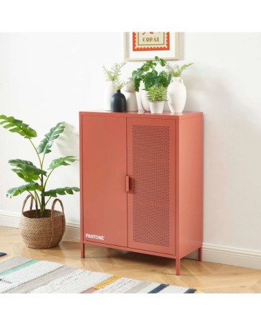 Buffet métal terracotta h100cm