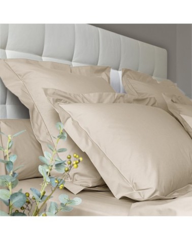 Taie d'oreiller coton 65x65 cm grège