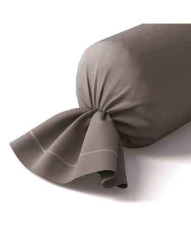 Taie de traversin coton 43x210 cm argile