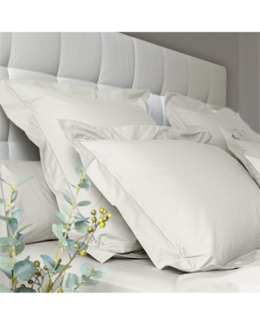Taie d'oreiller coton 65x65 cm blanc doux