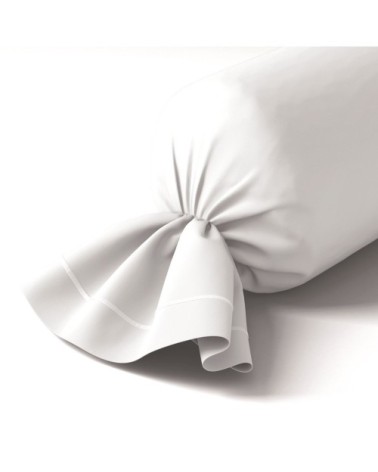 Taie de traversin coton 43x240 cm blanc