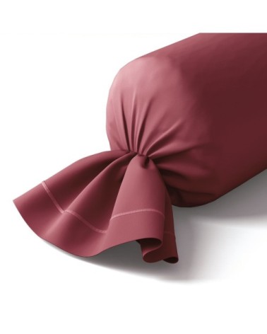 Taie de traversin coton 43x210 cm bourgogne