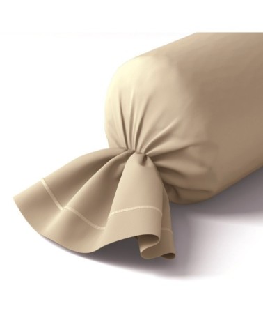 Taie de traversin coton 43x210 cm grège