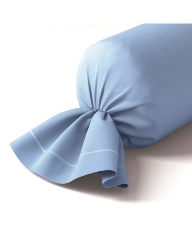 Taie de traversin coton 43x240 cm azur