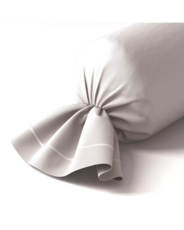 Taie de traversin coton 43x210 cm tourterelle