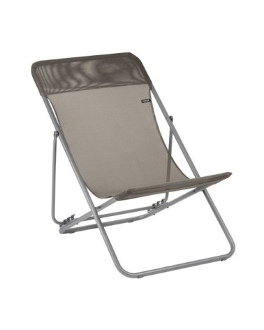 Chilienne jardin pliant multi-positions en acier marron L83xl62xH91