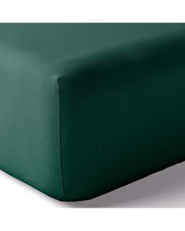 Drap housse coton 90x190 cm emeraude