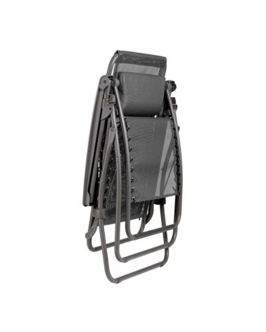 Fauteuil relax zéro gravité en acier noir l87xl67xh115