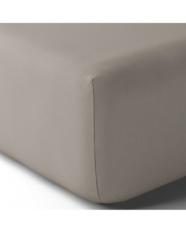 Drap housse duo coton 90x200 cm brume