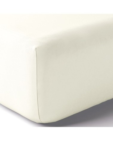 Drap housse coton 180x200 cm blanc doux