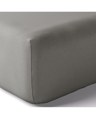 Drap housse coton 140x200 cm brume