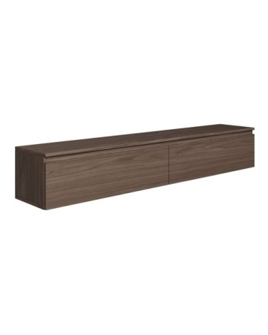 Meuble tv suspendu, aspect noyer wisconsin, 175 cm