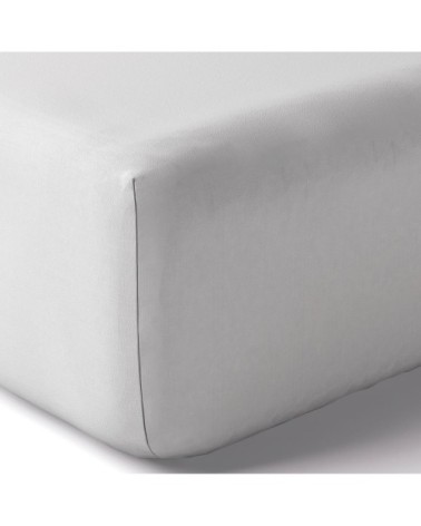 Drap housse coton 140x190 cm opaline