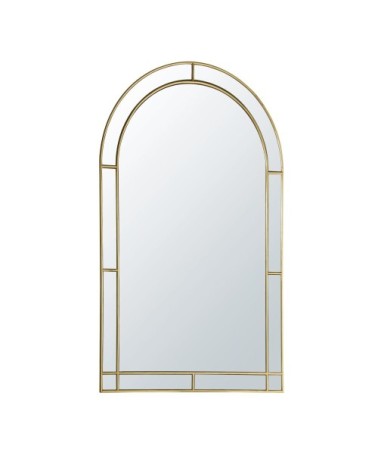 Miroir biseauté en métal doré 70x110