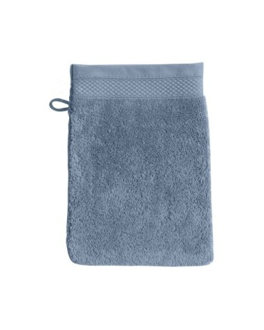 Gant de toilette coton 16x22 cm gentiane
