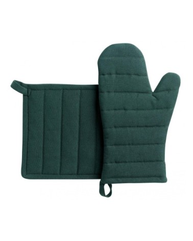 Gant de cuisine + Manique recyclé  en coton sapin 15 x 30