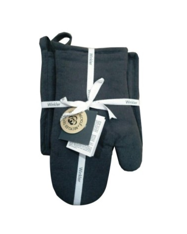 Gant de cuisine + Manique recyclé  en coton sapin 15 x 30