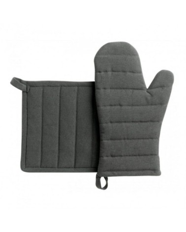 Gant de cuisine + Manique recyclé  en coton sapin 15 x 30