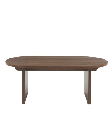 Table basse effet noyer