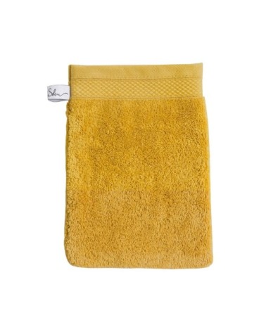 Gant de toilette coton 16x22 cm miel
